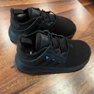 Adidas toddler 7 x plr black running shoes